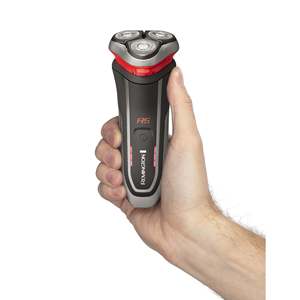 Rasoir Électrique Rotatif Noir et Rouge à Piles, 50 min - 2 h d'Autonomie, Double Lame Lavable pour le Visage, Fonctionnalités de Remplacement - Product Image 1