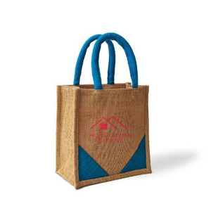 Tendencia Pure Yute Logotipo personalizado Arpillera Lino Comestibles Dama DE HONOR Favor de la boda Regalo para ir de compras Bolsa de yute - Product Image 1