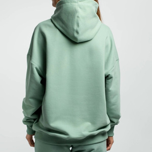 เสื้อแจ็คเก็ตผ้ายืดมีฮู้ดสำหรับผู้หญิงโอเวอร์ไซส์แจ็คเก็ตผ้ายืดมีกระดุมสแนปไซส์ใหญ่พิเศษ - Product Image 2