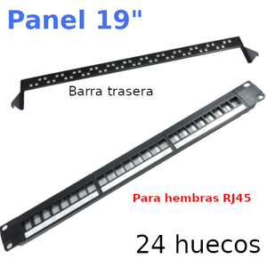 Panel de Conexiones Cat6 de 48 Puertos, 1U, Hueco, para Redes - Product Image 1