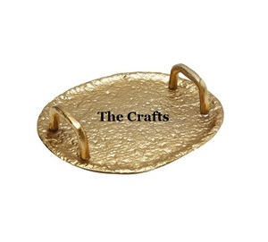 Plateau de service de dessert de qualité exclusive pour accessoires de cuisine, forme rectangulaire, plateau de service pour thé et café en couleur or - Product Image 3