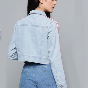 2020 nouveau Design coton à manches longues femmes en détresse veste en jean déchiré dame - Product Image 6