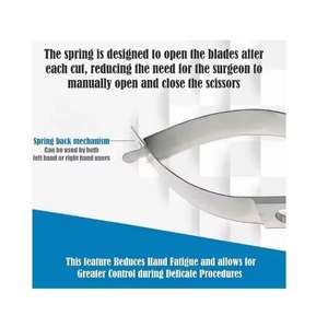 Best MEDZORA SURGICAL Manual Vannas Micro-Scissor Stainless Steel Surgical Scissors 16cm ENT <b>Microsurgery</b> <b>Equipment</b> Instrument - Product Image 3