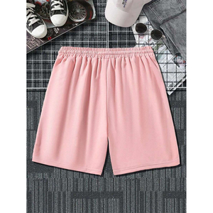 Unisex Guys <b>Drawstring</b> Waist Shorts 100%Cotton Customize Fashion Solid Color Shorts for Men - Product Image 4
