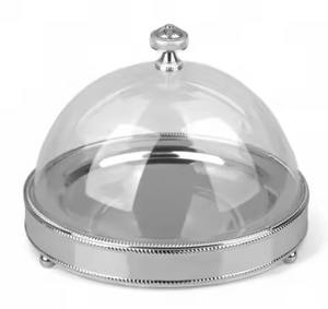 Tazón para Servir con Soporte y Tapa de Cúpula, Ideal para Pasteles y Frutas, Decoración para el Hogar, Bodas y Fiestas - Product Image 1