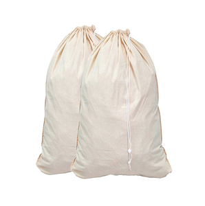 Sacs fourre-tout en toile de coton crème de qualité supérieure sac de transport à cordon personnalisé à prix raisonnable pour les promotions d'épicerie - Product Image 1