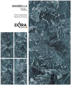 Azulejos de Porcelana de Alta Calidad con Acabado Brillante, Modelo Marbella Teel - Product Image 3