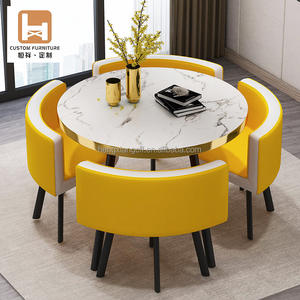 Ensemble de table à manger minimaliste de luxe convertible pour la maison café boutique salon école utilisation avec chambre restaurant meubles - Product Image 1