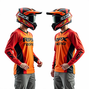 เสื้อแข่งมอเตอร์ครอสแบบสั่งทำพิเศษ เสื้อแข่งแบบซับลิเมชั่นสำหรับผู้ชาย ขายส่ง เสื้อแข่งแขนยาว เสื้อแข่งรถมอเตอร์ไซค์และรถยนต์ - Product Image 5