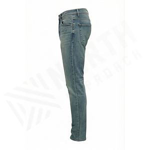 Pantalons en jean décontractés fins pour hommes, printemps-automne, coupe droite, pantalons longs et durables, mode, vente en gros personnalisée - Product Image 3