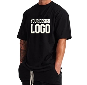 เสื้อยืดผ้าฝ้ายถักไซส์ใหญ่พิเศษสำหรับผู้ชายเสื้อยืดผ้าฝ้ายถักแบบ100% ขนาดใหญ่พิเศษออกแบบด้านหน้าได้ตามต้องการ - Product Image 2