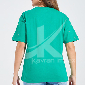 Camisetas bordadas personalizadas para mujer: calidad superior, bordado personalizado, perfecto para moda informal, marca corporativa - Product Image 2