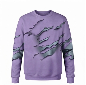 Sweat-shirt pour homme à col rond, coupe classique, respirant, léger, avec logo brodé personnalisé, couleurs unies, style streetwear - Product Image 1