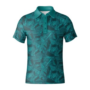 Excelente comodidad Camisas de golf Dri Fit Polo Elegante transpirable Impreso Polos de punto Spandex Poliéster Ropa informal para hombres - Product Image 2