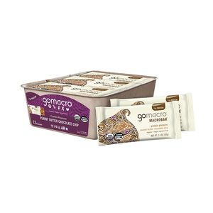 GoMacro MacroBar Organic Vegan Protein <b>Bars</b> - Peanut Butter Chocolate Chip (2.4 Ounce <b>Bars</b>, 12 Count) - Product Image 4