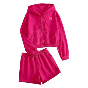 Ensemble 2 pièces sweat à capuche et short pour femmes vêtements de plein air Ensemble sweat à capuche et short pour femmes à bas prix au Pakistan - Product Image 1