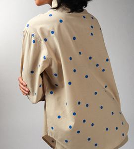 NUEVA CAMISA DE ALGODÓN ORGÁNICO CON PUNTOS DE POLKA, DE MODA 2024, DE MANGAS ANCHAS, ECOLÓGICA Y CASUAL PARA MUJER, CON UN ESTILO FIEL, SUAVE Y ALEGRE - Product Image 3