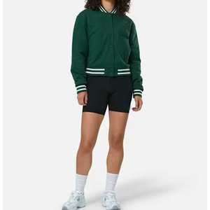 Chaqueta universitaria para mujer, venta al por mayor, abrigo con letras de béisbol con logotipo personalizado, chaqueta de moda de gran tamaño de estilo universitario para ropa de calle - Product Image 3