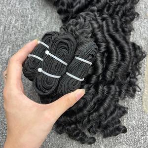 ผมต่อแบบลอนคลื่นลึกสไตล์กัมพูชาสำหรับผู้หญิงผิวดำผมตรง - Product Image 5