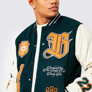 Chaqueta Universitaria de Béisbol Vintage para Hombre, Personalizada de Alta Calidad, con Parche de Lana OEM, Bordado Chenille, Impermeable - Product Image 4