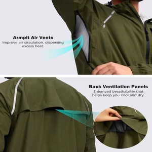 Veste de pluie de haute qualité OEM la plus vendue Veste de pluie confortable pour hommes et femmes Coupe-vent téléchargé par Dress Sports - Product Image 4