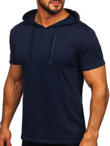 Sudadera con Capucha de Manga Corta de Algodón para Hombre de Alto Rendimiento, Camiseta con Capucha y Cordón Ajustable y Bolsillos, Logotipo Personalizado - Product Image 4