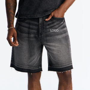 Pantalones Cortos de Mezclilla para Hombre, de Tela de Algodón, con Múltiples Bolsillos, Tejido Resistente, Transpirable y Ajustable, con Cierre de Botón para un Ajuste Relajado - Product Image 1