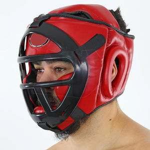 Casco de Boxeo de Cuero de Alta Calidad para Entrenamiento en Gimnasio, Diseño Seguro, Acolchado Cómodo, Ajuste Seguro - Product Image 2
