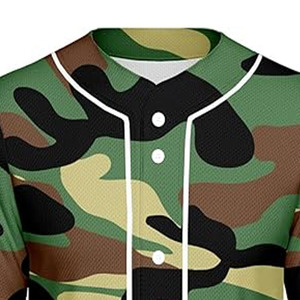 เสื้อเบสบอลมีกระดุมเสื้อกีฬาผ้าโพลีเอสเตอร์เสื้อกีฬาแบบเรียบโลโก้ออกแบบได้ตามต้องการ - Product Image 2