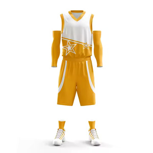 Conjunto de uniforme de baloncesto de alta calidad para hombres, equipo de equipo transpirable con diseño de logotipo personalizado, venta al por mayor, técnicas aplicadas - Product Image 5