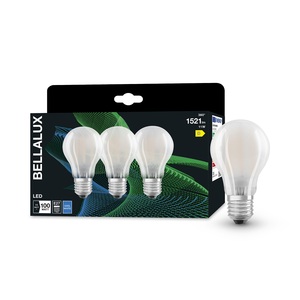 Pack de 3 lámparas LED de cristal estándar, acabado mate, E27, 11W, 4000K (Bellalux 4058075606418) - Product Image 1