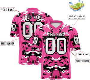 Camisetas de fútbol americano profesionales de color personalizado, marca de equipo de manga corta, opción de talla grande para partido de práctica, OEM impreso - Product Image 2