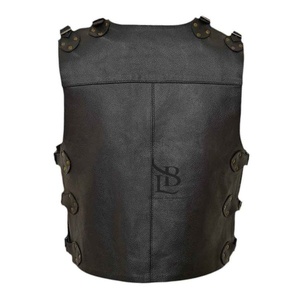 Venta caliente de diseño personalizado Durable invierno hombres Chaleco de cuero nueva llegada desgaste exterior con precio al por mayor hombres Chaleco de cuero - Product Image 5