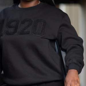 Sudadera All Black 1920 con algodón suave y letras de chenilla para miembros de la Hermandad Ropa griega unisex con estilo - Product Image 5