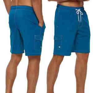 Short en coton solide taille moyenne sur mesure pour hommes tissu respirant d'été décontracté pour un confort toute la journée - Product Image 1