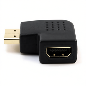Adaptador y Conector de Video HDMI R Macho a Hembra en Ángulo de 90 Grados, Color Negro, Marca IADAP - Product Image 2