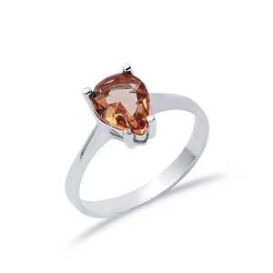 7x9mm corte de pera sultanita piedra racimo anillo venta al por Mayor turco hecho a mano 925 joyería de plata esterlina - Product Image 3