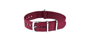 Unisex 20mm Sport Waterproof Elastic Breathable Nylon Adjustable Soft Smart <b>Watch</b> Bands N029 Burgundy 18-22" Stainless Steel - Product Image 4