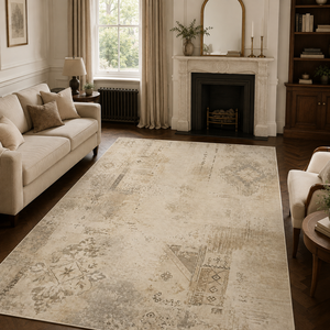 <b>Rug</b> Weavers RWPR0007 Cirrus Bone Abstract Washable <b>Rug</b> Dropshipping Wholesale Washable Chenille 10 Sizes - Product Image 2