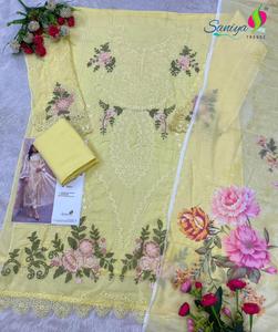 Vestido de viscosa de lujo de diseñador para mujer, sólido, hasta la rodilla, estilo de oficina para mujer, alta calidad, bordado de lentejuelas ZariThread, encaje Natural - Product Image 5