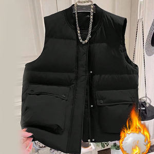 Gilet matelassé unisexe sans manches avec logo personnalisé, veste d'hiver décontractée, grande taille, gilets et vestes matelassés pour femmes, gilets d'équitation - Product Image 3