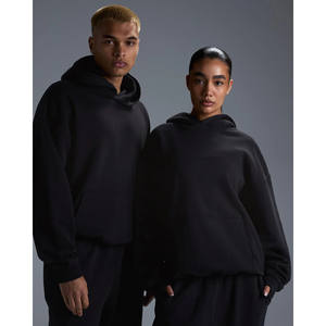 Sudadera con capucha para hombre negra hecha a medida 100% algodón con serigrafía 450GSM Streetwear Pullover Sudadera con capucha de alta calidad para hombre - Product Image 1