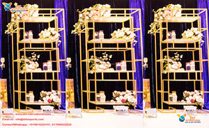 Decoración de Boda Fusion, Fondo Dorado, Arcos Metálicos, Boda Inglesa, Evento, Venta Caliente, Ligero, Tamaño Personalizado, Boda Occidental - Product Image 3