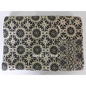 Twin Size Recycled Cotton Fabric Patchwork <b>Kantha</b> Vintage <b>Throws</b> Indian Style for Home Use Wholesale Lot - Product Image 5