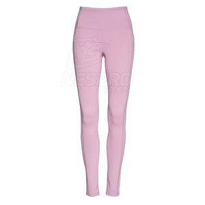 Mallas de Yoga para mujer de alta calidad, ropa deportiva sin costuras sólida media, LICRA de secado rápido transpirable ecológica personalizada/poliéster - Product Image 4