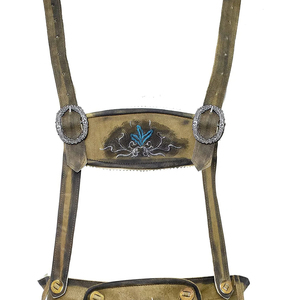 Pantalones cortos alemanes de Oktoberfest tradicionales Lederhosen bávaros ecológicos sólidos para hombre de último estilo Ciervo - Product Image 2