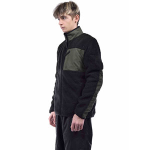 Hot Selling <b>Men's</b> <b>Sherpa</b> <b>Fleece</b> <b>Jacket</b> Stand High Quality Customized Logo Printing Winter Wool Fabric Polar <b>Fleece</b> Material New - Product Image 2