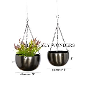 Macetas colgantes para flores, macetas de Metal montadas en la pared, nuevo diseño, maceta de Metal, Color negro recubierto de polvo, suministros para macetas de pared colgantes - Product Image 4