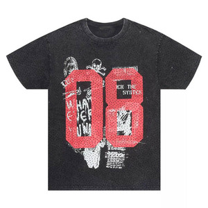 T-shirt en coton, vêtement décontracté, doux, respirant, confortable, manches courtes, hommes et femmes, mode de rue, usage quotidien - Product Image 1