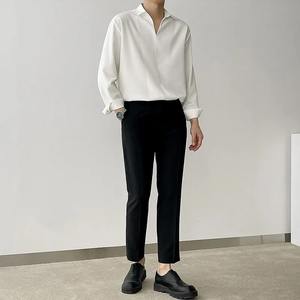 Suéter de Lujo para Hombre con Cuello en V, Blusa de Alta Calidad Tejida, Estilo Casual de Otoño, Color Sólido, Manga Larga - Product Image 3